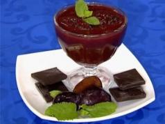 Step-by-step recipe for plums in chocolate