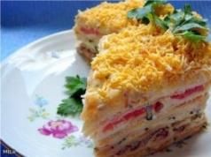 Tårta Napoleon Alexander Seleznev kulinarisk stjärna
